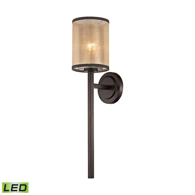 ELK Lighting 57023/1-LED - Diffusion 6" Wide 1-Light Wall Lamp in Oiled Bronze with Organza and Merc