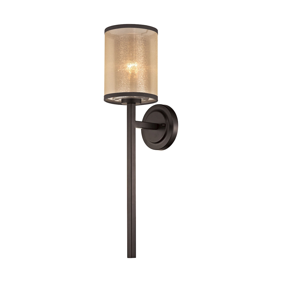 ELK Lighting 57023/1 - Diffusion 6" Wide 1-Light Wall Lamp in Oiled Bronze with Organza and Mercury