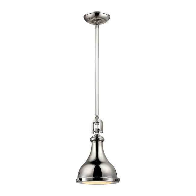 ELK Lighting 57030/1 - Rutherford 9" Wide 1-Light Mini Pendant in Polished Nickel with Metal Shade