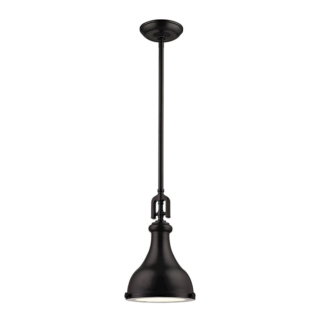 ELK Lighting 57060/1 - Rutherford 9" Wide 1-Light Mini Pendant in Oil Rubbed Bronze with Metal Shade