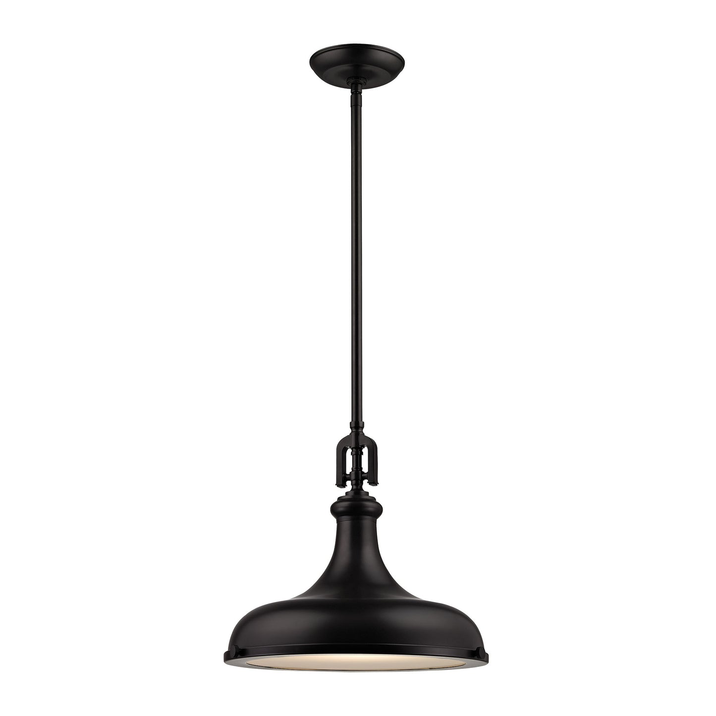 ELK Lighting 57061/1 - Rutherford 15" Wide 1-Light Pendant in Oil Rubbed Bronze with Metal Shade
