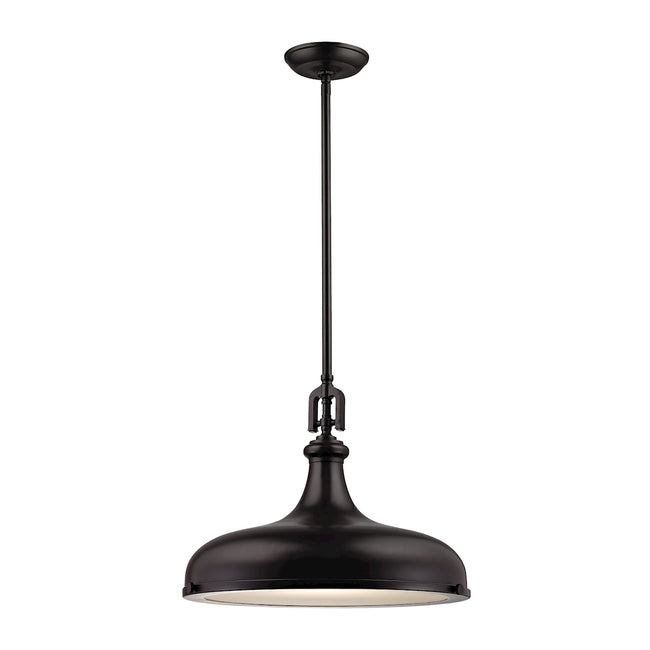 ELK Lighting 57062/1 - Rutherford 18" Wide 1-Light Pendant in Oil Rubbed Bronze with Metal Shade