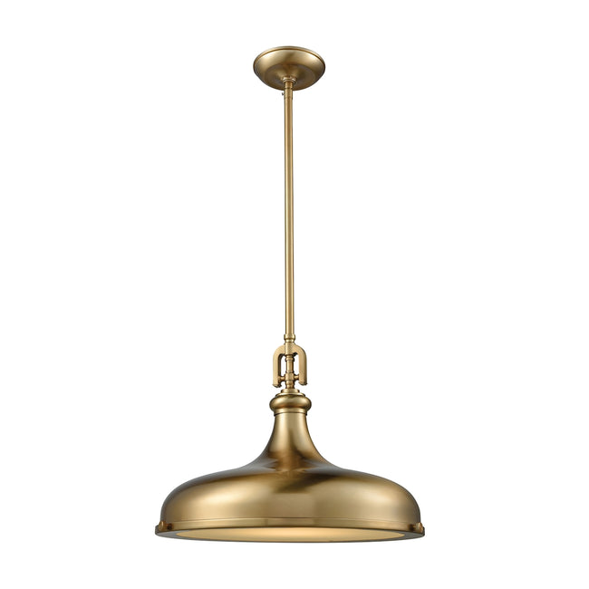 ELK Lighting 57072/1 - Rutherford 18" Wide 1-Light Pendant in Satin Brass with Metal Shade