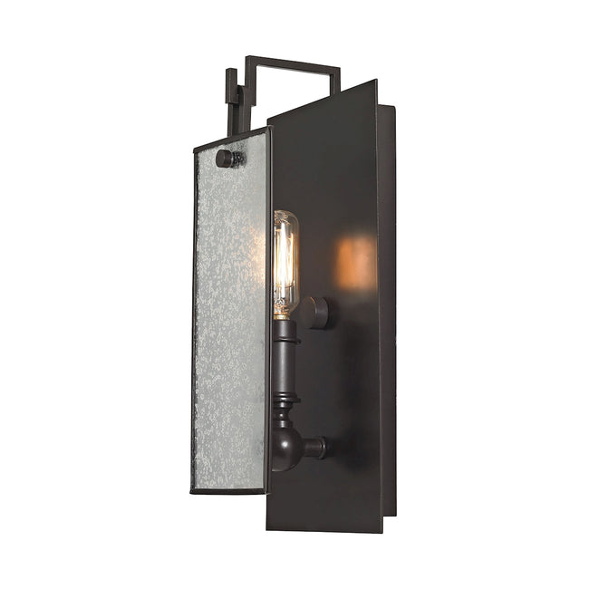 ELK Lighting 57090/1 - Lindhurst 4" Wide 1-Light Swingarm Wall Lamp in Oil Rubbed Bronze with Glass