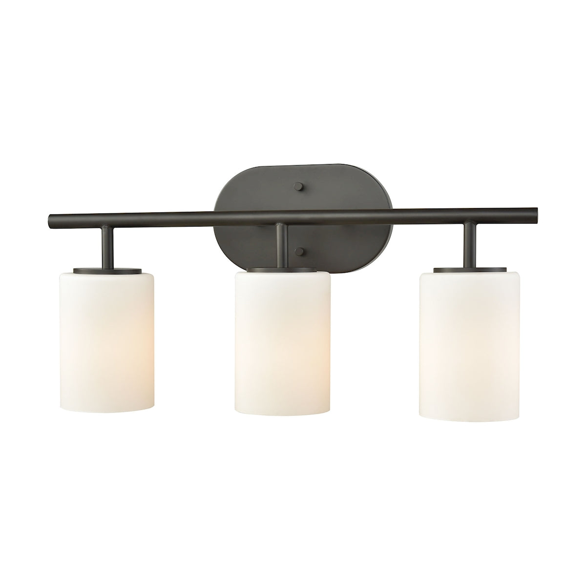 ELK Lighting 57142/3 - Pemlico 20" Wide 3-Light Vanity Light in Oil Rubbed Bronze with White Glass