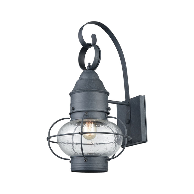 ELK Lighting 57171/1 - Onion 10" Wide 1-Light Outdoor Wall Lantern in Aged Zinc