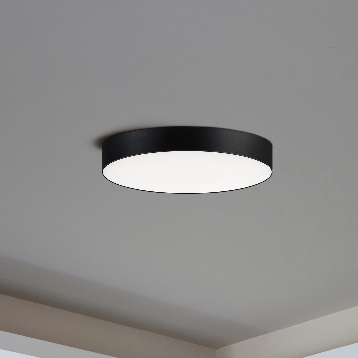 57880WTBK - Trim - 0-10 V 5" Semi Flush Mount Ceiling Light - Black