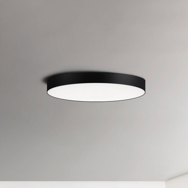 57882WTBK - Trim - 0-10 V 7" Semi Flush Mount Ceiling Light - Black
