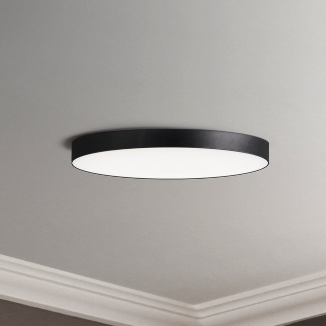 57884WTBK - Trim - 0-10 V 9" Semi Flush Mount Ceiling Light - Black