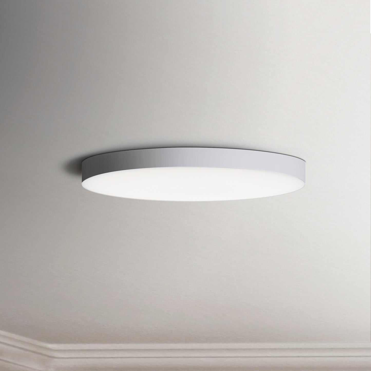 57884WTWT - Trim - 0-10 V 9" Semi Flush Mount Ceiling Light - White