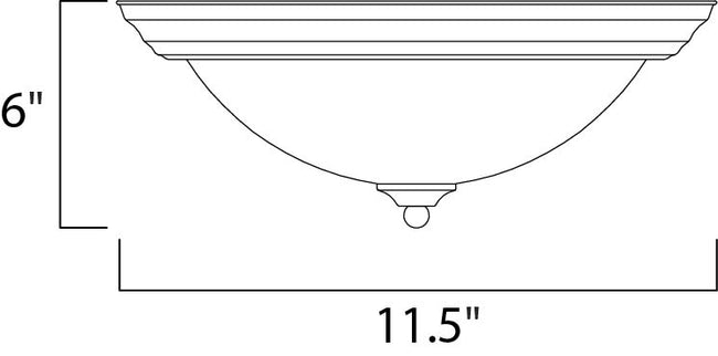 5840ICSN - Essentials - 584x 12" Flush Mount Ceiling Light - Satin Nickel