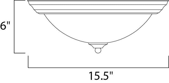 5842MRSN - Essentials - 584x 16" Flush Mount Ceiling Light - Satin Nickel
