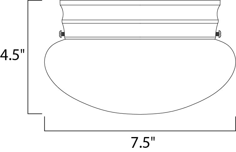 5884MROI - Essentials - 588x 7.5" Flush Mount Ceiling Light - Oil Rubbed Bronze