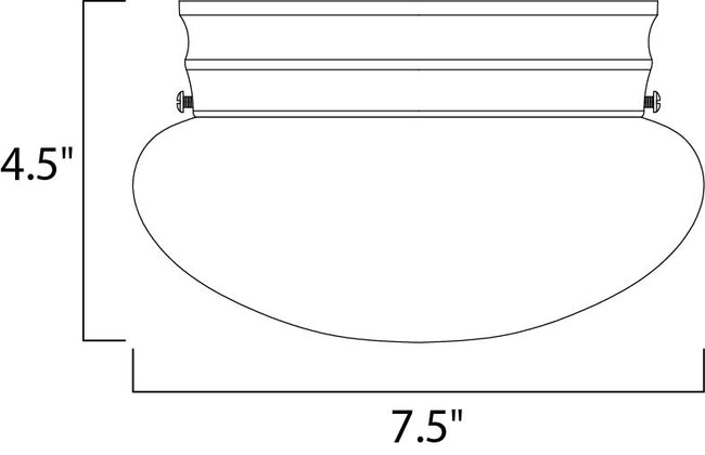 5884MRSN - Essentials - 588x 7.5" Flush Mount Ceiling Light - Satin Nickel