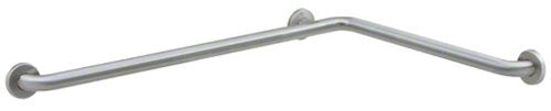 Bobrick 5897 - 1-1/4" Diameter Two-Wall Toilet Compartment Grab Bar with Snap Flange, Satin Finish