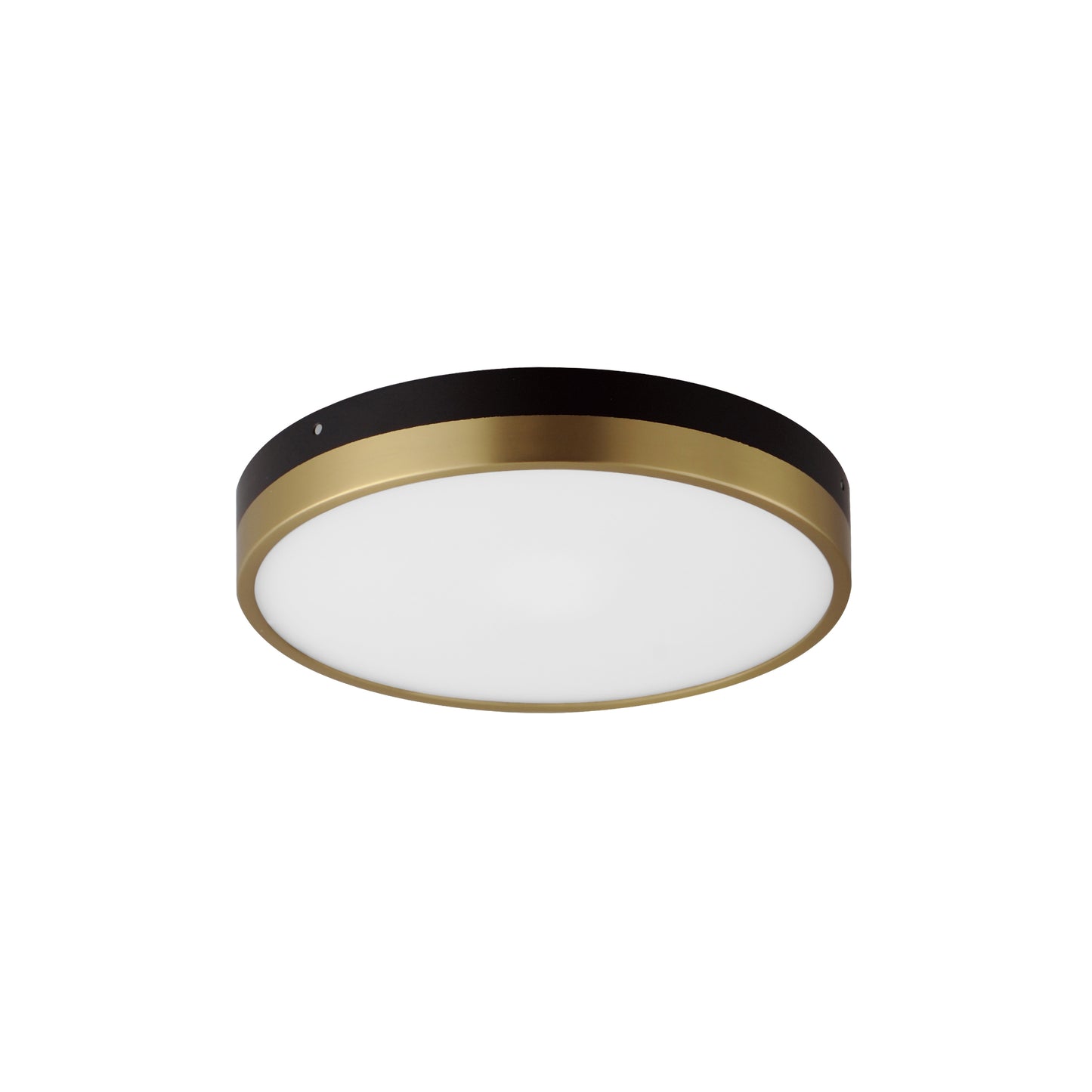 59702WTBKAB - Dapper 12" Semi Flush Mount Ceiling Light - Black / Antique Brass