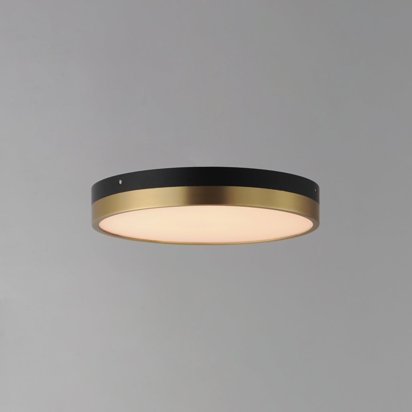 59702WTBKAB - Dapper 12" Semi Flush Mount Ceiling Light - Black / Antique Brass