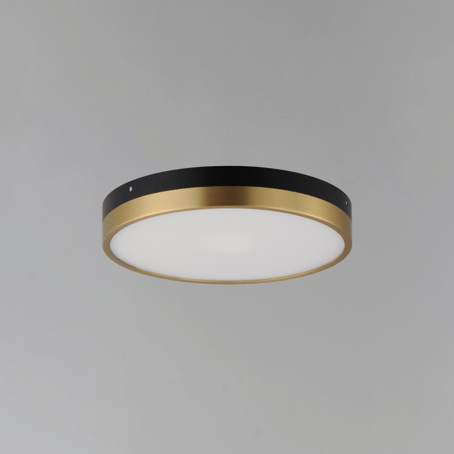 59702WTBKAB - Dapper 12" Semi Flush Mount Ceiling Light - Black / Antique Brass