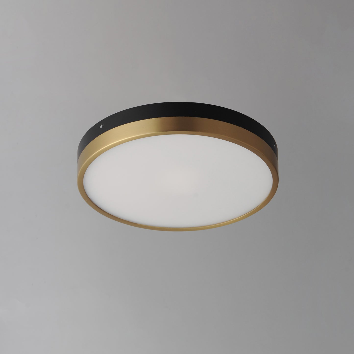 59702WTBKAB - Dapper 12" Semi Flush Mount Ceiling Light - Black / Antique Brass