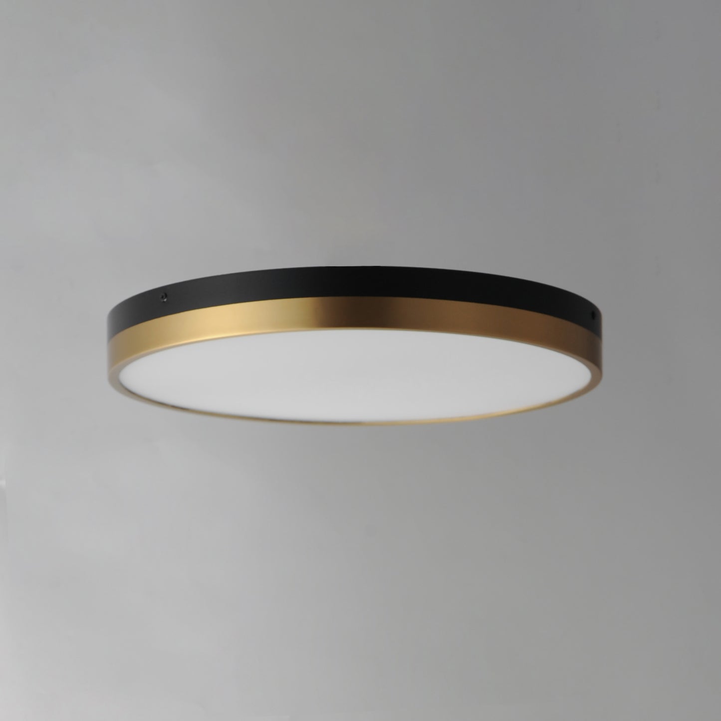 59704WTBKAB - Dapper 16" Semi Flush Mount Ceiling Light - Black / Antique Brass