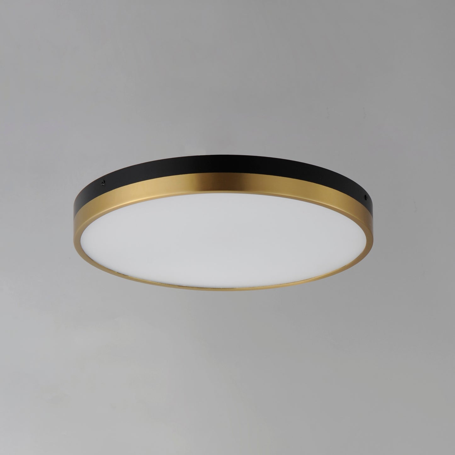 59704WTBKAB - Dapper 16" Semi Flush Mount Ceiling Light - Black / Antique Brass