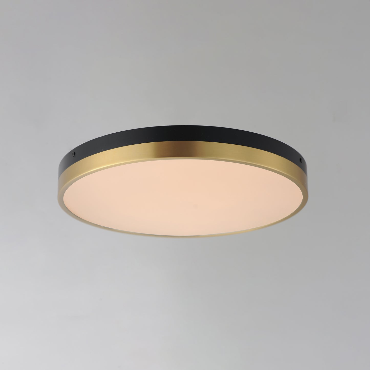 59704WTBKAB - Dapper 16" Semi Flush Mount Ceiling Light - Black / Antique Brass