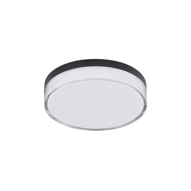 59762CLFTBK - Edge 7" Semi Flush Mount Ceiling Light - Black