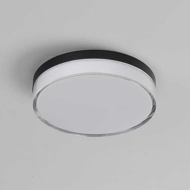 59762CLFTBK - Edge 7" Semi Flush Mount Ceiling Light - Black