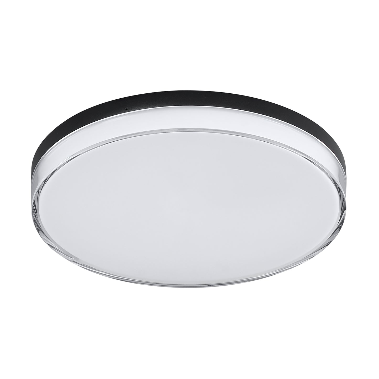 59764CLFTBK - Edge 11" Semi Flush Mount Ceiling Light - Black