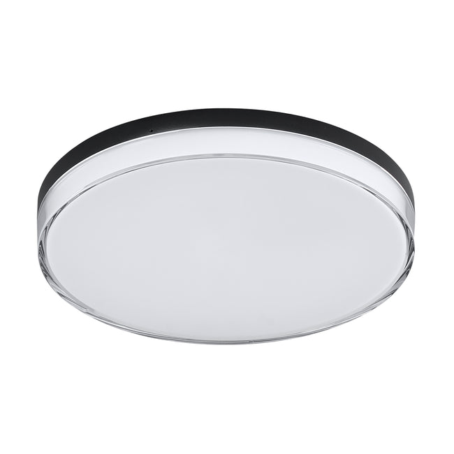 59764CLFTBK - Edge 11" Semi Flush Mount Ceiling Light - Black