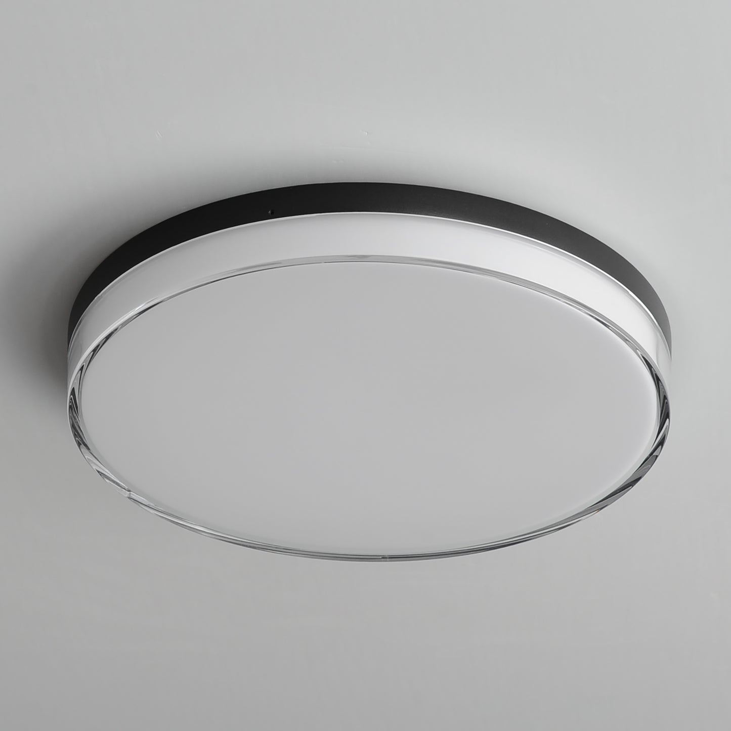 59764CLFTBK - Edge 11" Semi Flush Mount Ceiling Light - Black