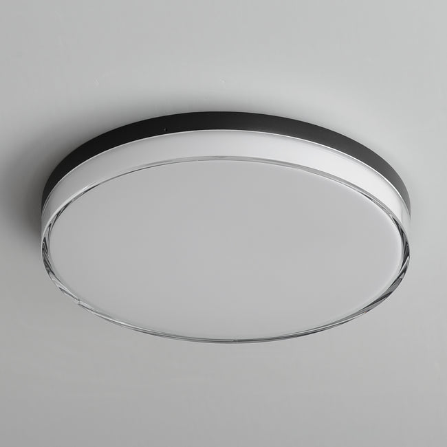 59764CLFTBK - Edge 11" Semi Flush Mount Ceiling Light - Black