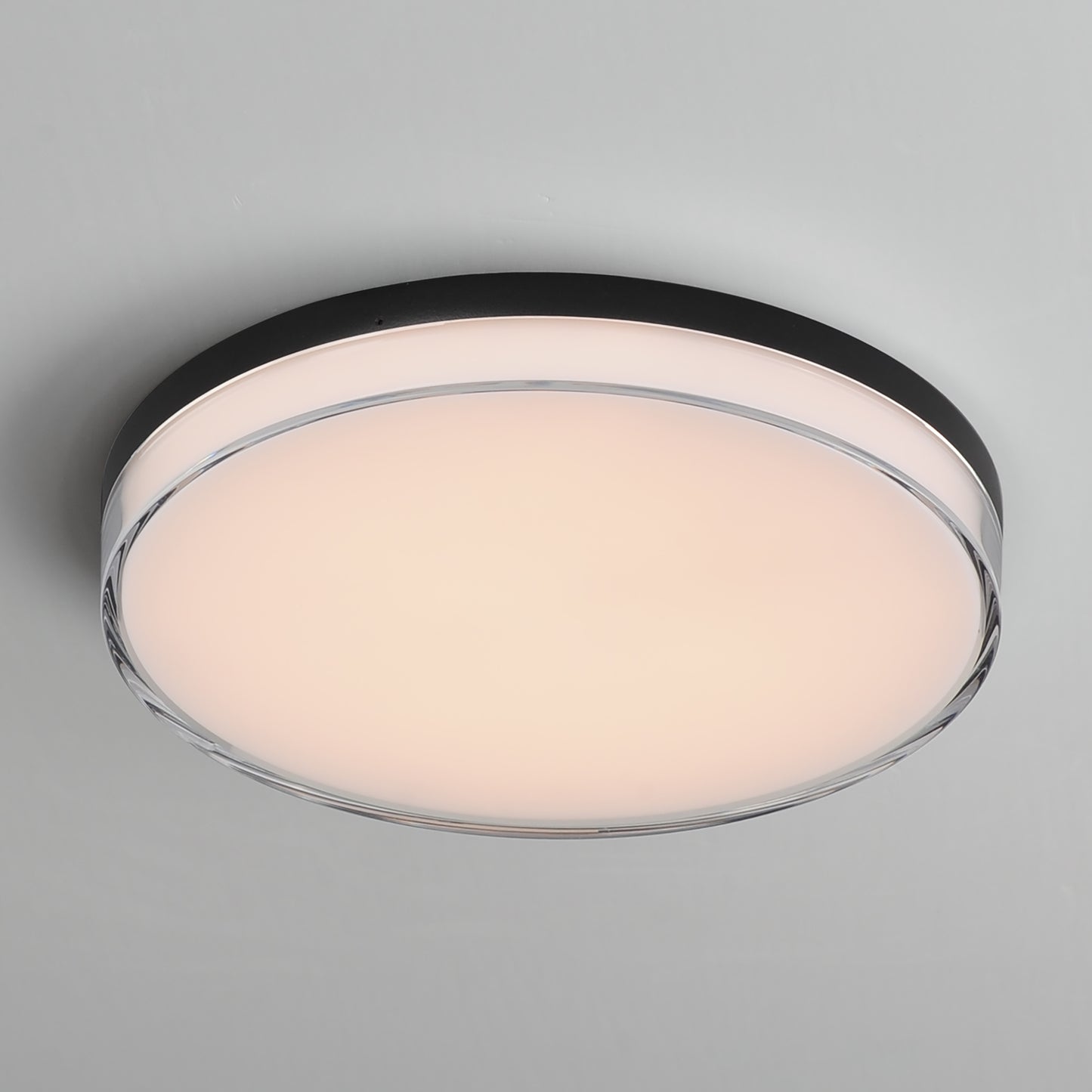 59764CLFTBK - Edge 11" Semi Flush Mount Ceiling Light - Black