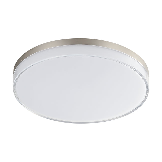 59764CLFTSN - Edge 11" Semi Flush Mount Ceiling Light - Satin Nickel