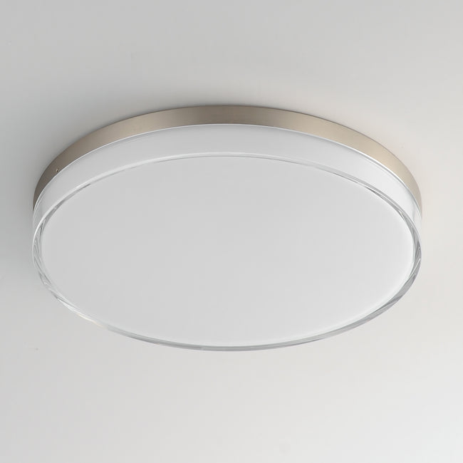 59764CLFTSN - Edge 11" Semi Flush Mount Ceiling Light - Satin Nickel