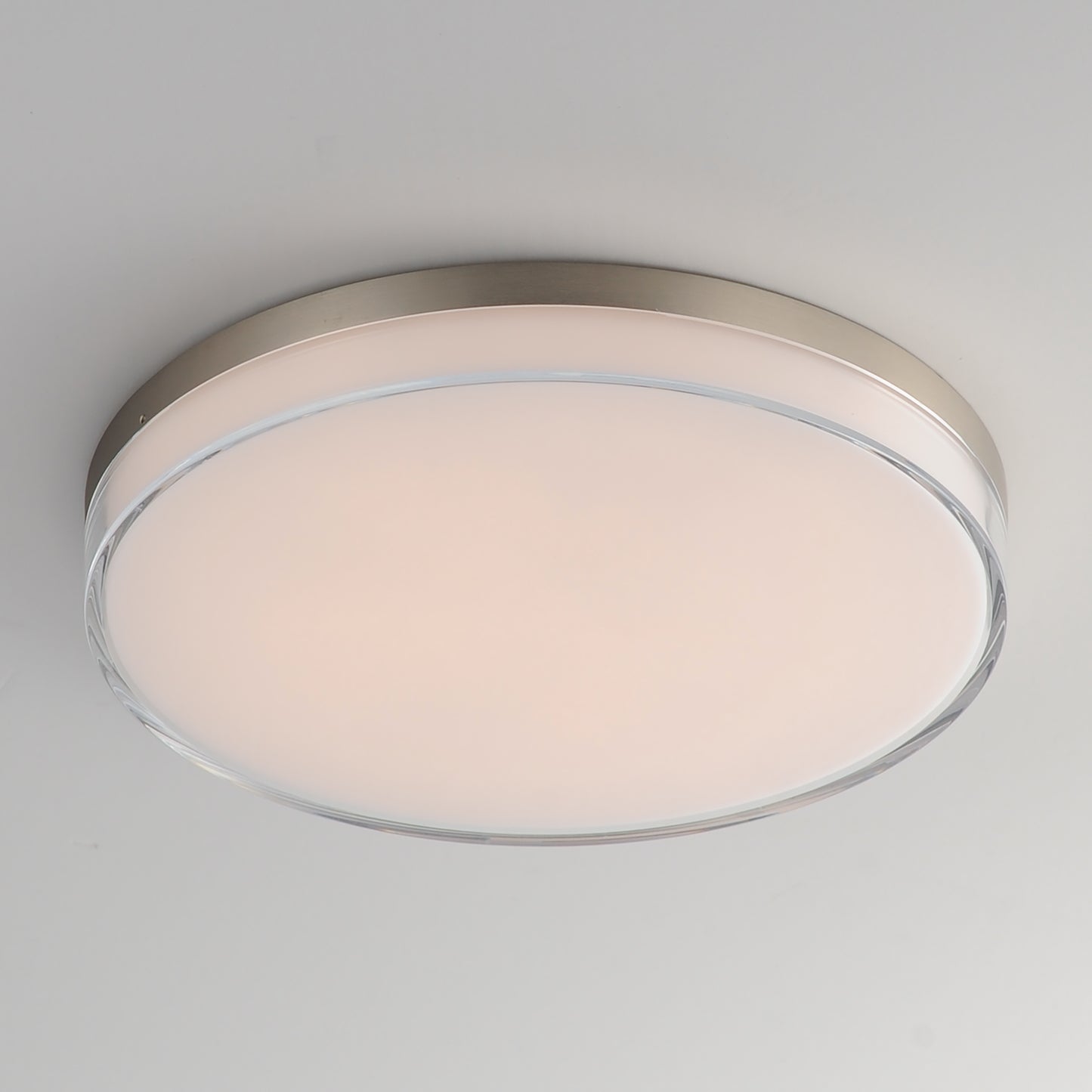 59764CLFTSN - Edge 11" Semi Flush Mount Ceiling Light - Satin Nickel