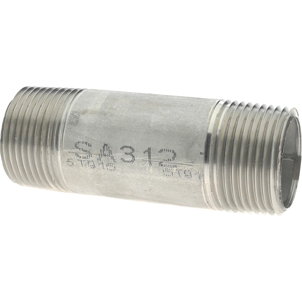 6016-350 - 1" x 3-1/2" L Threaded Pipe Nipple, 316/316L Stainless Steel Schedule 40