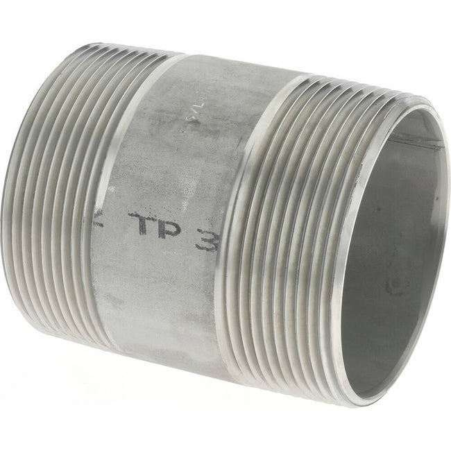 6048-400 - 3" x 4" L Threaded Pipe Nipple, 316/316L Stainless Steel Schedule 40