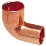 2-1/2" 90 Degree Elbow Close Rough Ftg x C - Wrot Copper, 607-2