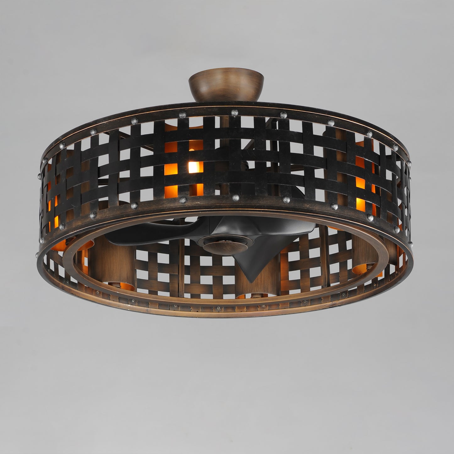 61016BZGT - Portcullis 33" Fandelight - Bronze Gilt