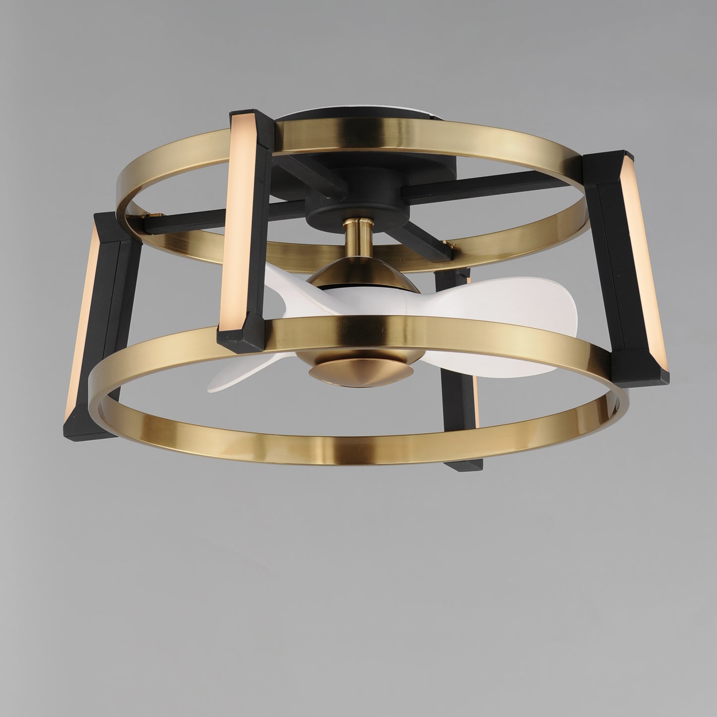 61022WTBKNAB - Darling 24" Fandelight - Black / Natural Aged Brass