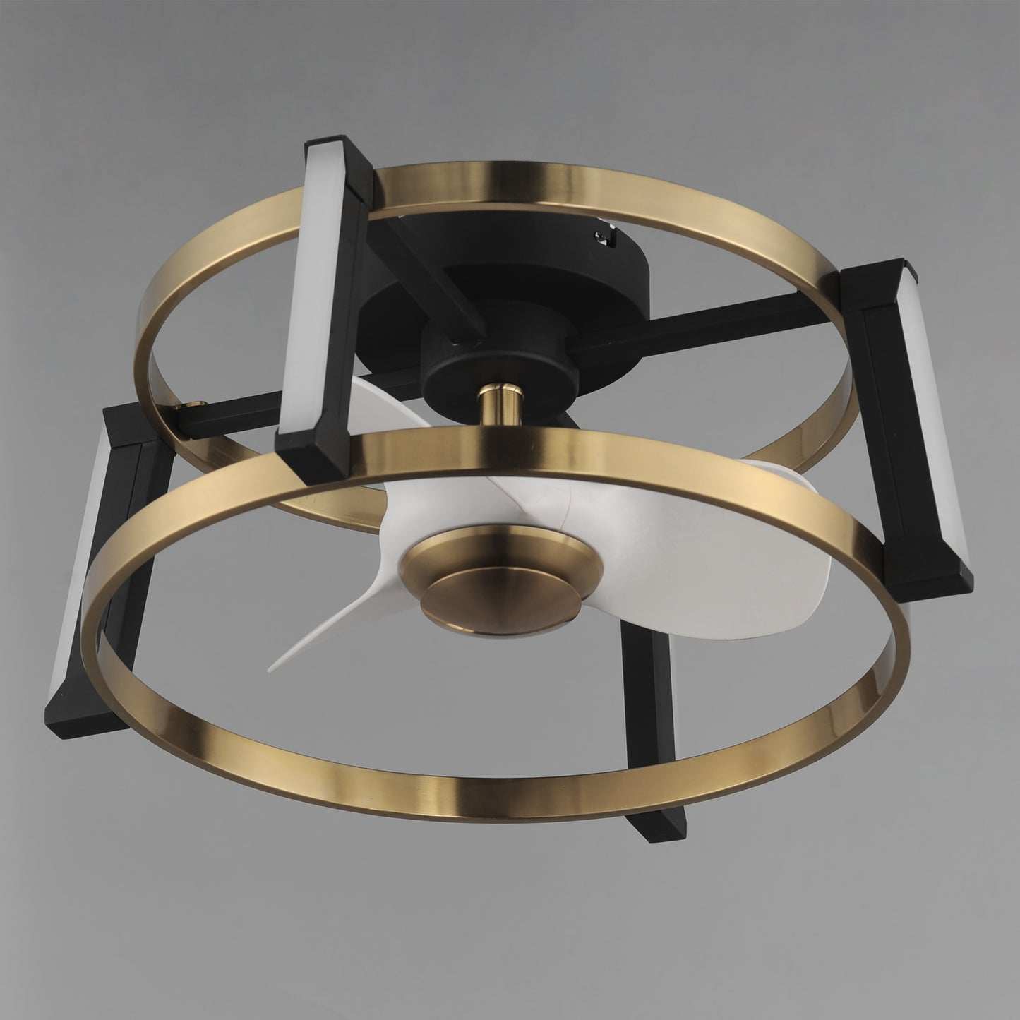 61022WTBKNAB - Darling 24" Fandelight - Black / Natural Aged Brass