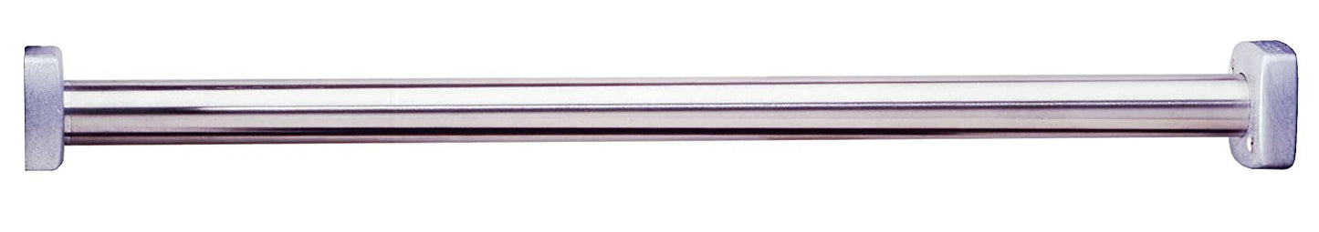 Bobrick 6107x60 - 1" Diameter x 60" Length Heavy Duty Shower Curtain Rod with Square End Flange, Sat