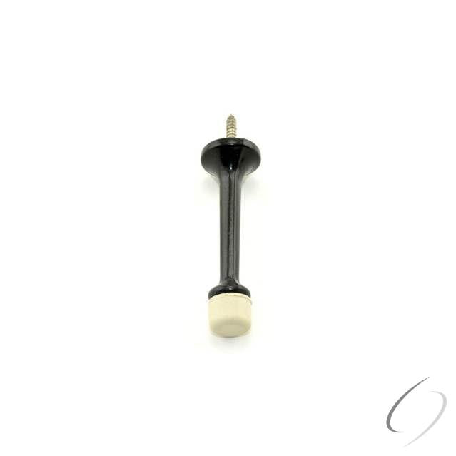 Aluminum 3-3/16" Solid Door Stop Black Finish