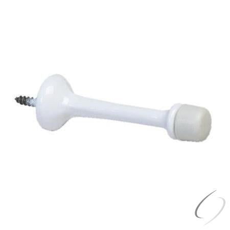 Aluminum 3-3/16" Solid Door Stop White Finish