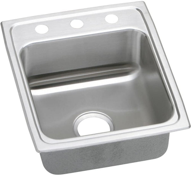 Elkay LR17200 - 18 Gauge Stainless Steel 17" x 20" x 7.625" Single Bowl Drop-in Kitchen Sink