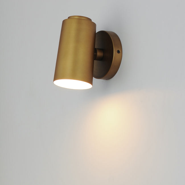 62001NAB - Spot Light 6.5" Outdoor Wall Sconce - Natural Aged Brass