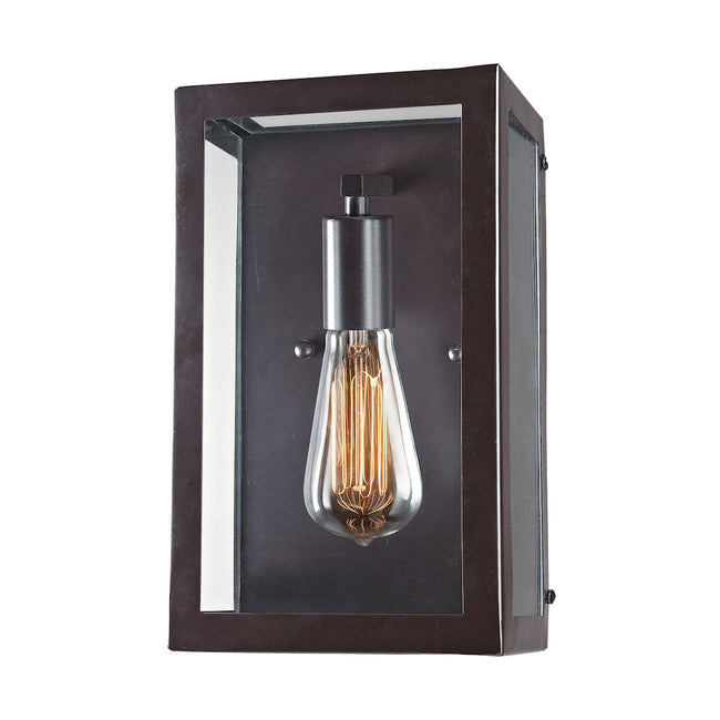 ELK Lighting 63020-1 - Parameters 7" Wide 1-Light Sconce in Bronze with Clear Glass