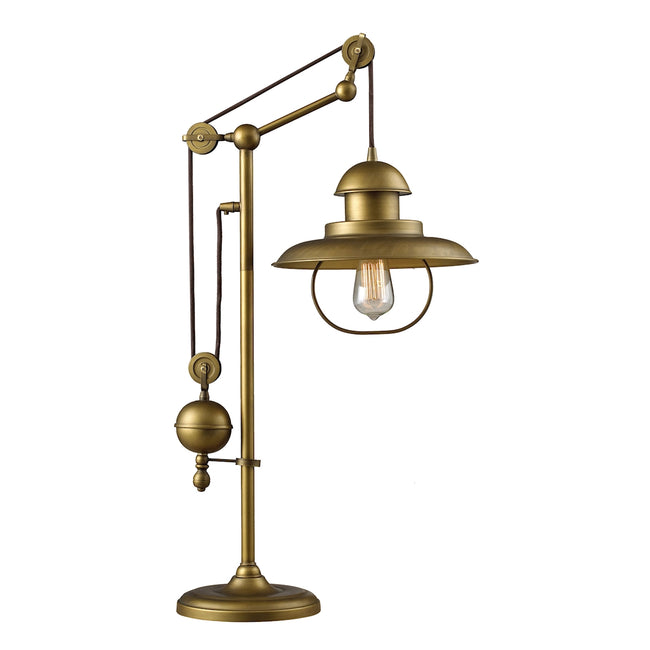 ELK Lighting 65100-1 - Farmhouse 12" Wide Adjustable Table Lamp in Antique Brass (D2252)