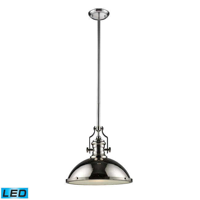 ELK Lighting 66118-1-LED - Chadwick 17" Wide 1-Light Pendant in Polished Nickel with Matching Shades
